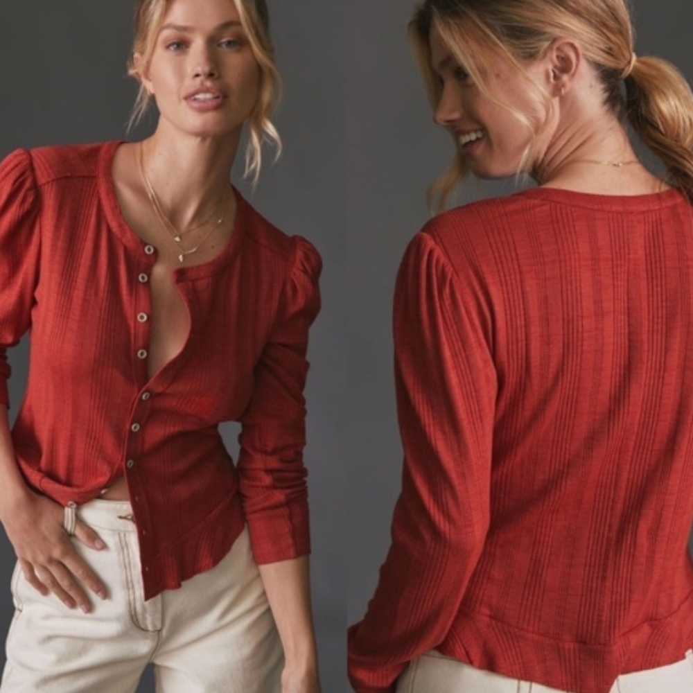 Pilcro Women's Top Rust Color Size L